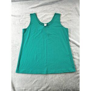 Chico's Tank Top Women's 2 teal Stretch Sleeveless top New Without Tag
